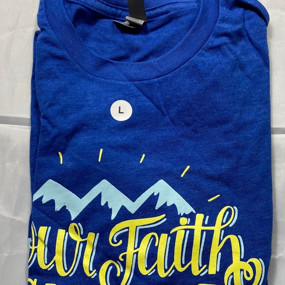 Your Faith Can Move Mountains Short Sleeve Tee Shirt size L - Picture 2 of 5